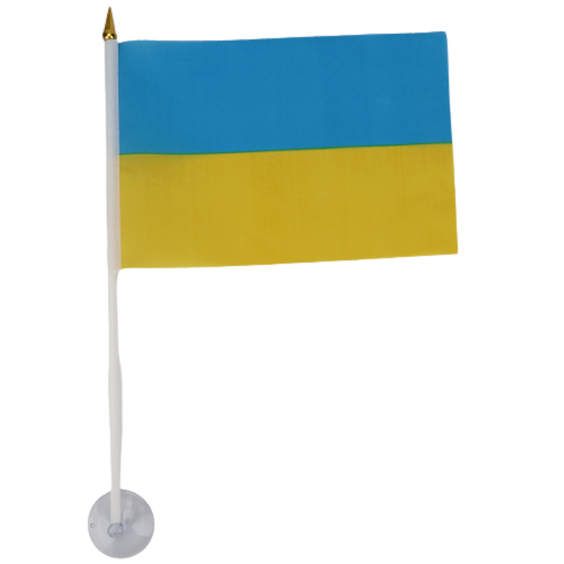 Прапорець Україна на машину 21х14 см з присоскою (4123898)
