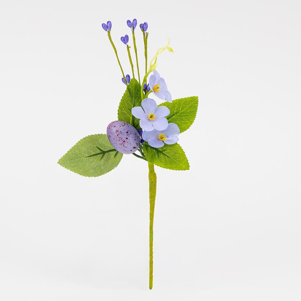 Декоративная веточка Пасхальное яйцо 26 см (5107-003/purple)