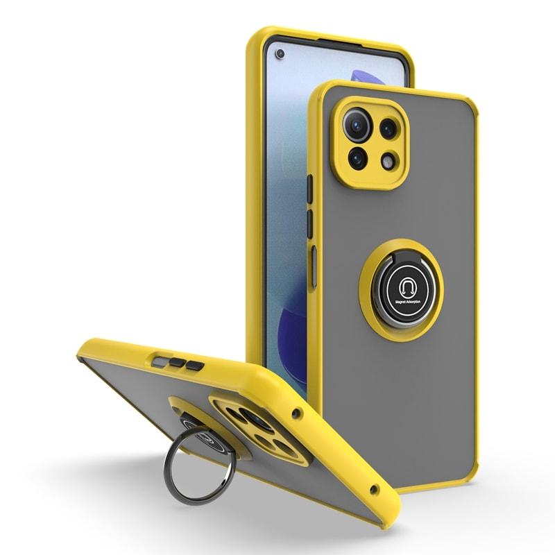 Защитный чехол MatteLuxe Xiaomi Mi 11 Lite 5G (с кольцом) Yellow (34104-0A)