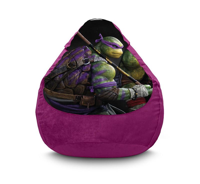 Крісло мішок Ninja Turtles Donatello Флок XL 80х110 см Фіолетовий