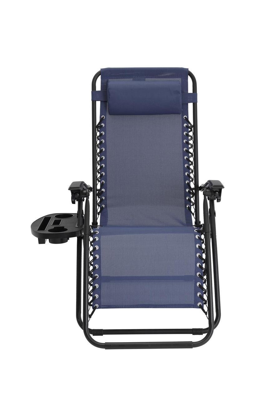 Лежак-шезлонг JUST GARDEN GRAVITY з підсклянником Синій (2371523741_kala_2) - фото 2