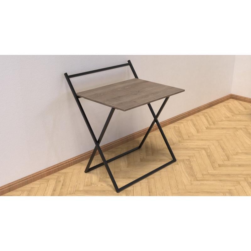 Стіл письмовий розкладний Ferrum Decor 79x72х75 см Дуб трюфель/Чорний (28341213)