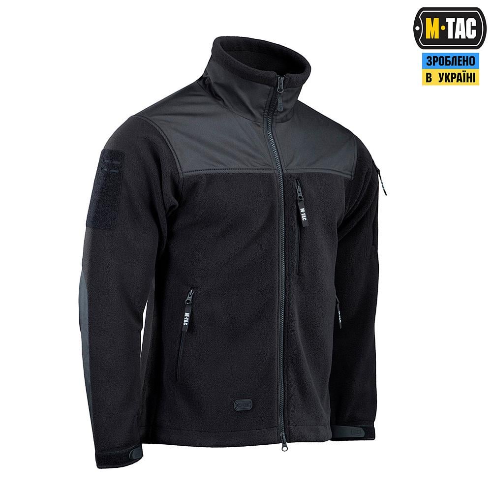 Куртка-кофта флісова M-Tac Alpha Microfleece GenII M Чорний (5919) - фото 2