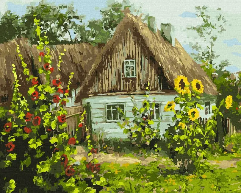 Картина по номерам Brushme Украинская избушка 40x50 см (BK-GX3051) Картина по номерам Brushme Украинская избушка 40x50 см (BK-GX3051)