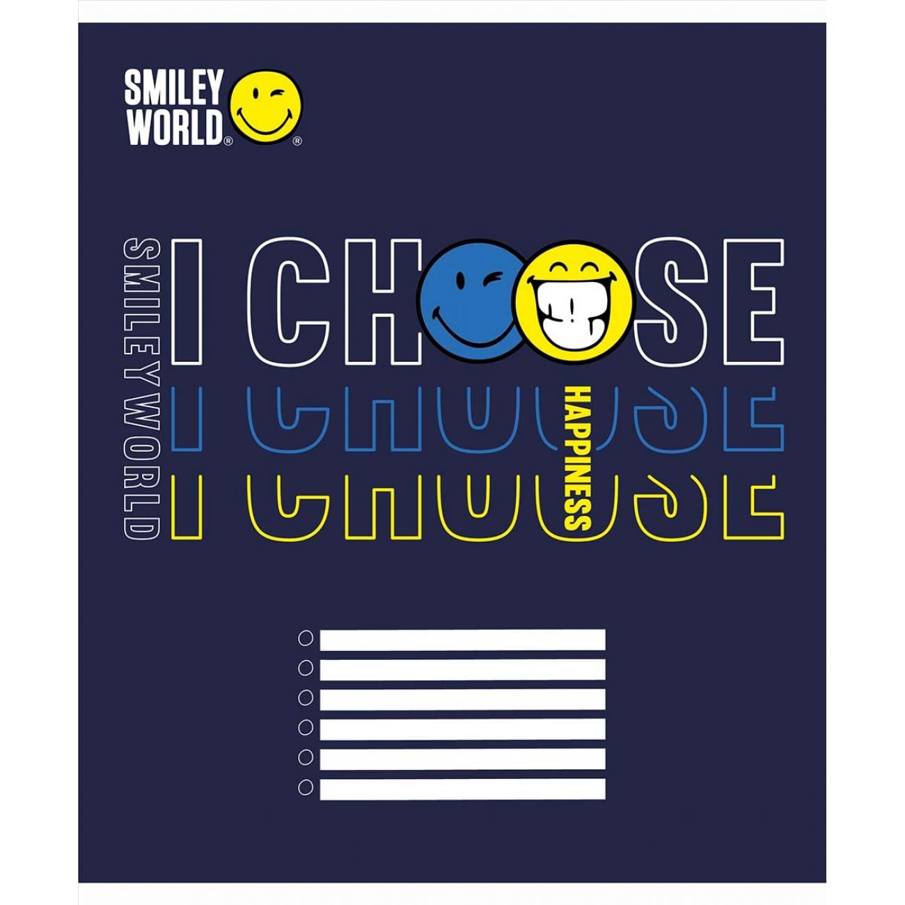 Тетрадь школьная YES Smiley World клетка 24 л. (766377) Тетрадь школьная YES Smiley World клетка 24 л. (766377)