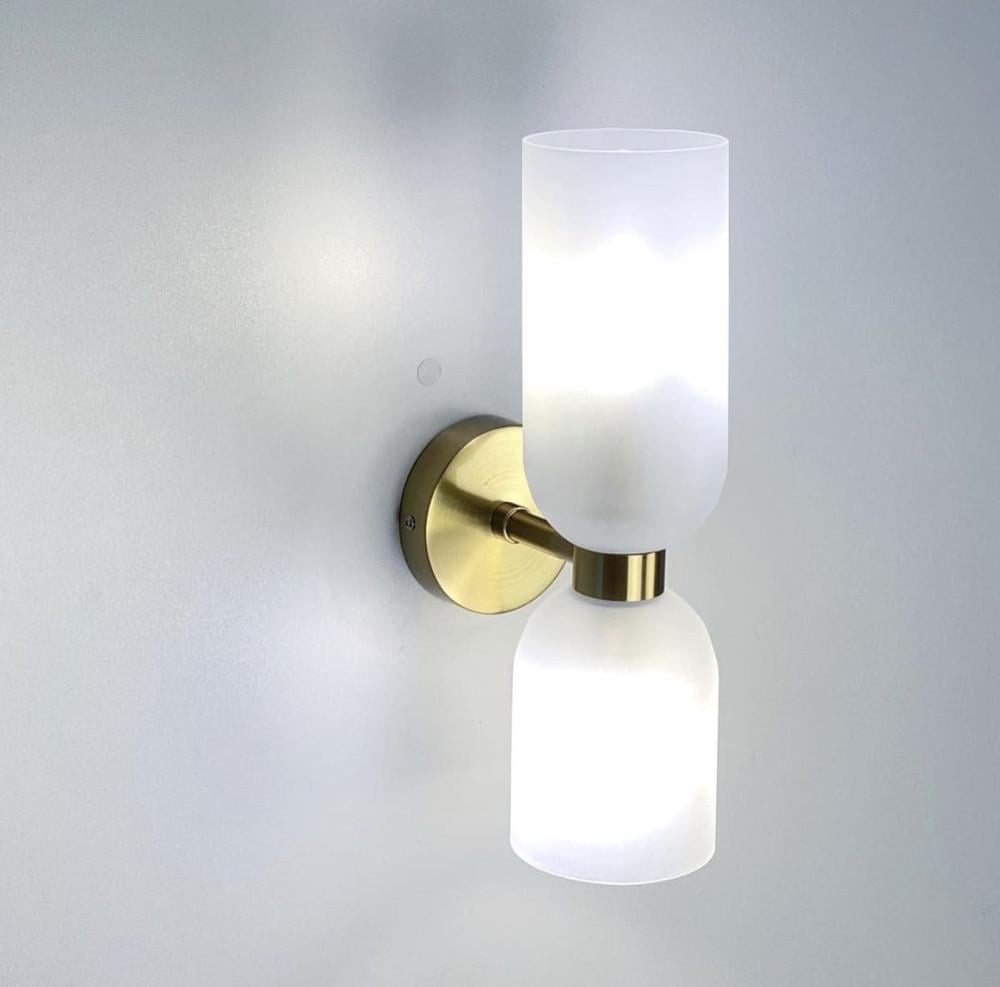 Бра з матовими видовженими плафонами Латунь (WJ 1801/2)