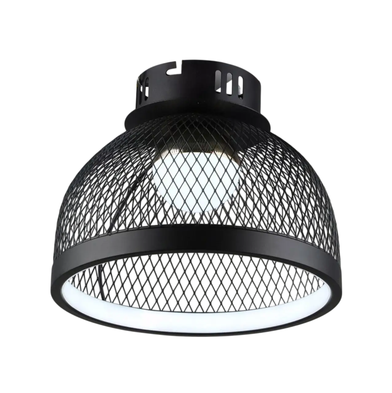 Люстра светодиодная Valeso 17W с кольцевым и круглым рассеивателем 3000/6500К Черный (B YH1349/34W BK+GD)