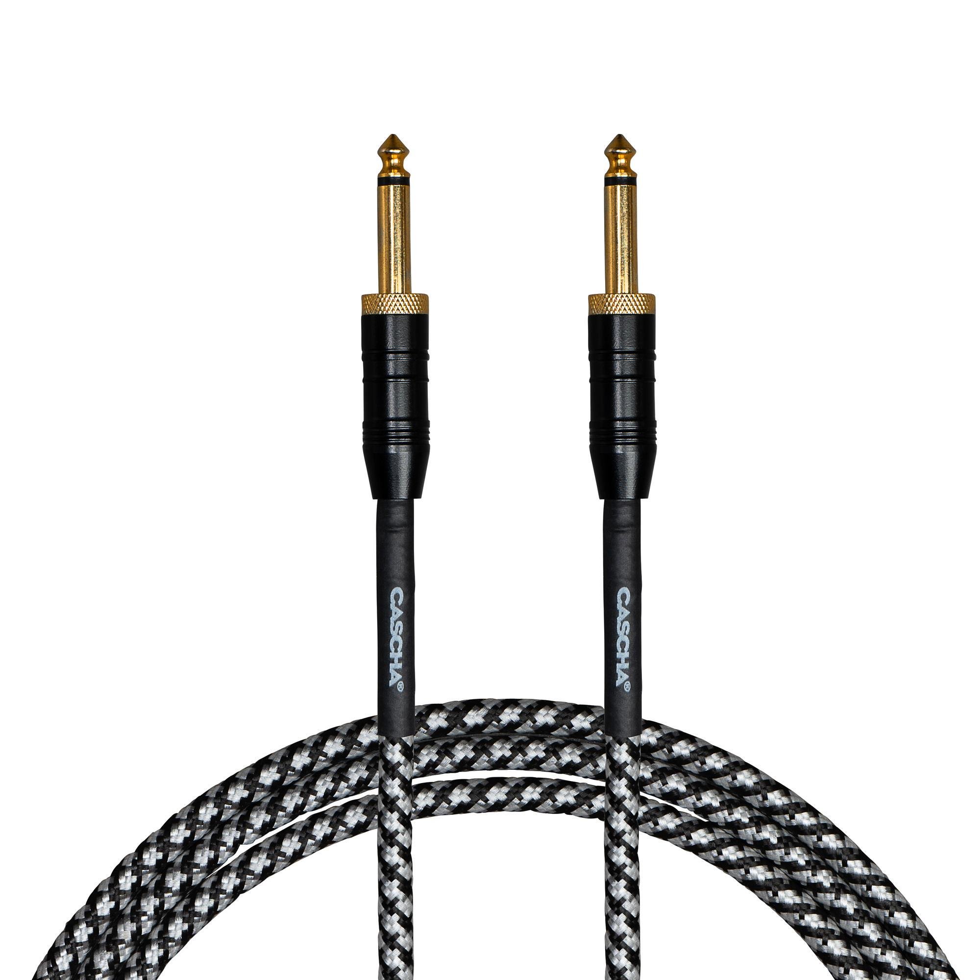 Кабель инструментальный Cascha CCP-G2SBK3 Professional Line Guitar Cable Tweed 3 м Black (67317)