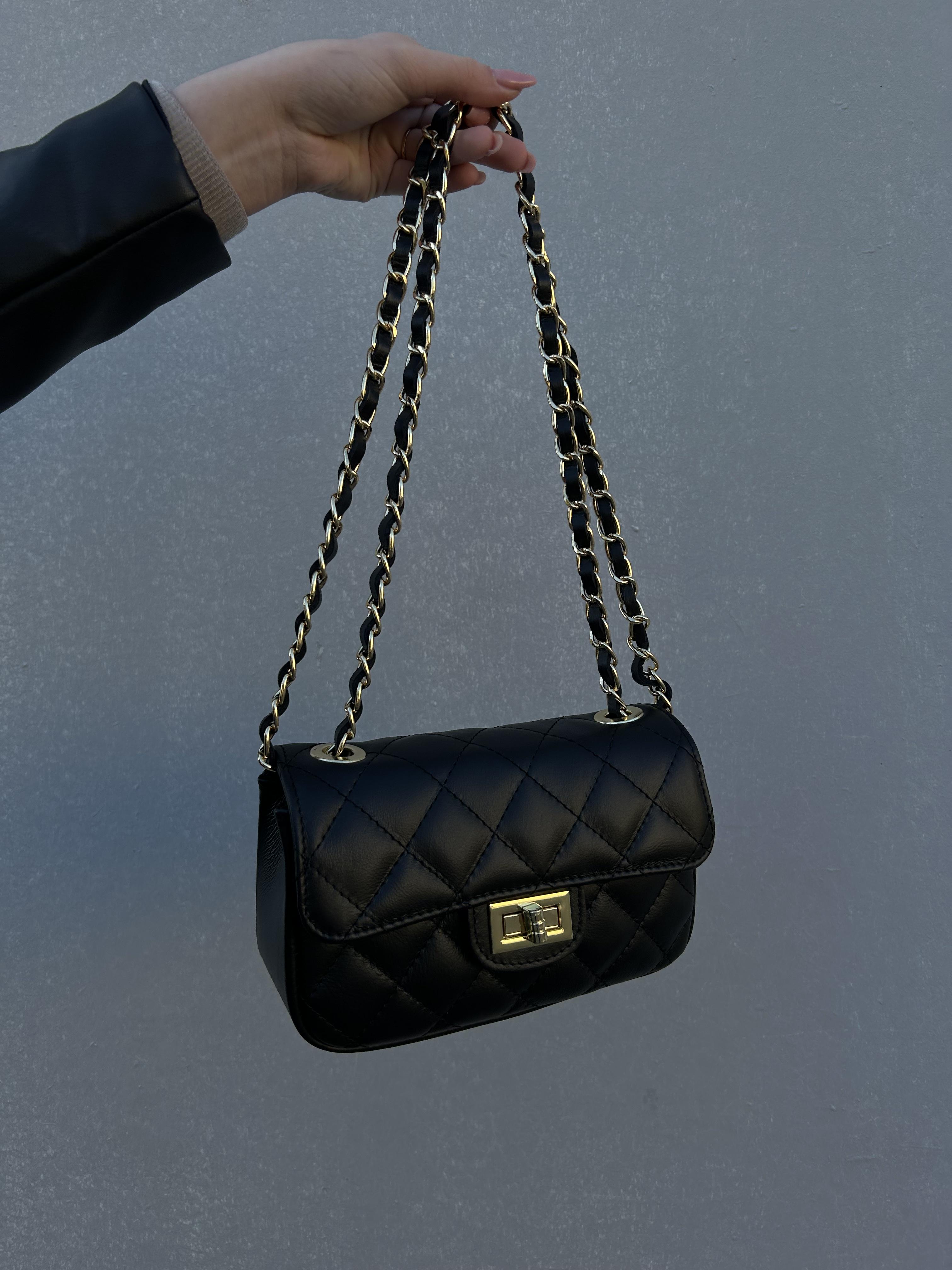 Сумка жіноча з натуральної шкіри Чорний (IT-1023-1) - фото 5