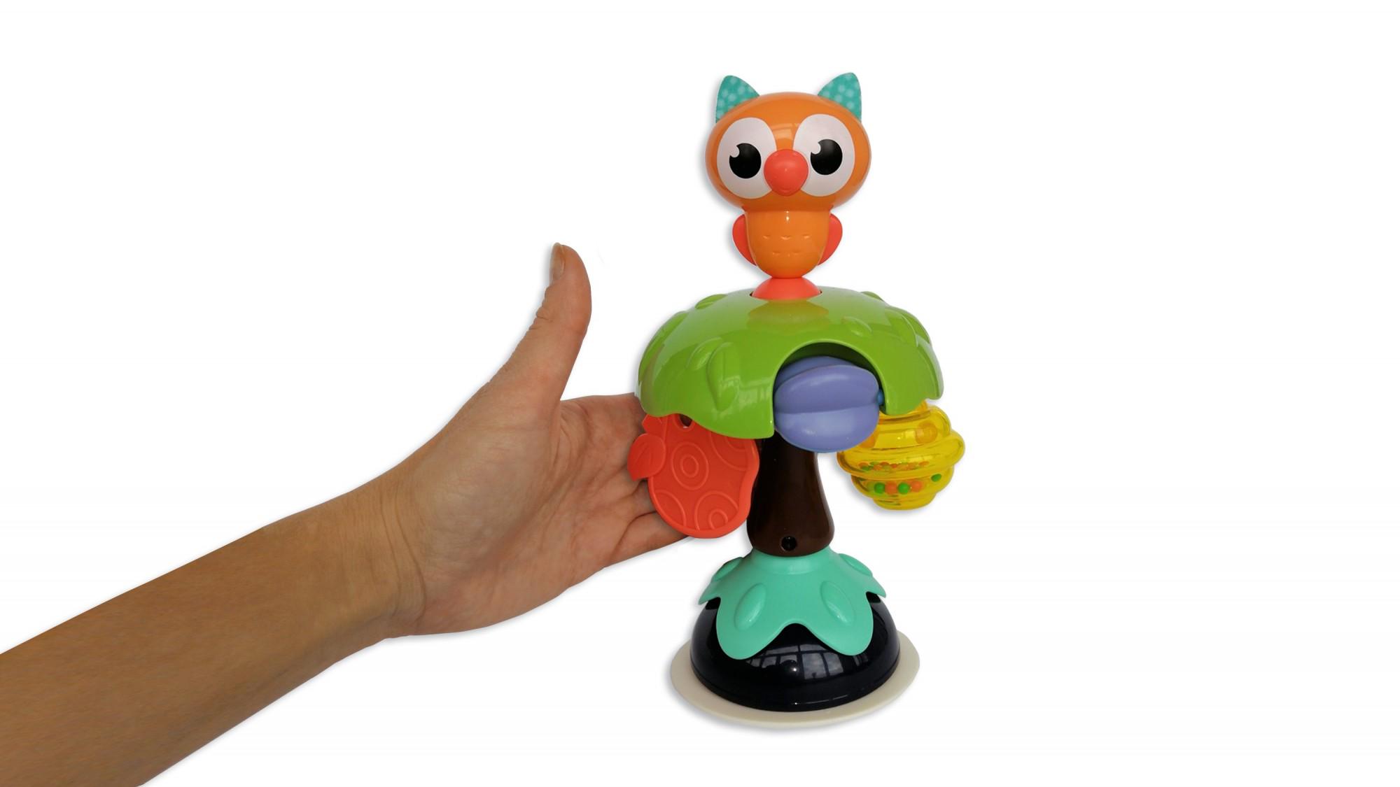 Брязкальце TK Group Сова з гризунком і коліщатком на присосцi 19 см Різнокольоровий (110458FLN) - фото 3