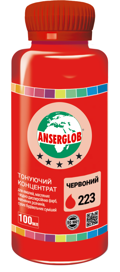 Концентрат тонирующий ANSERGLOB 100 мл 223 Красный (71596) - фото 1 Концентрат тонирующий ANSERGLOB 100 мл 223 Красный (71596) - фото 1