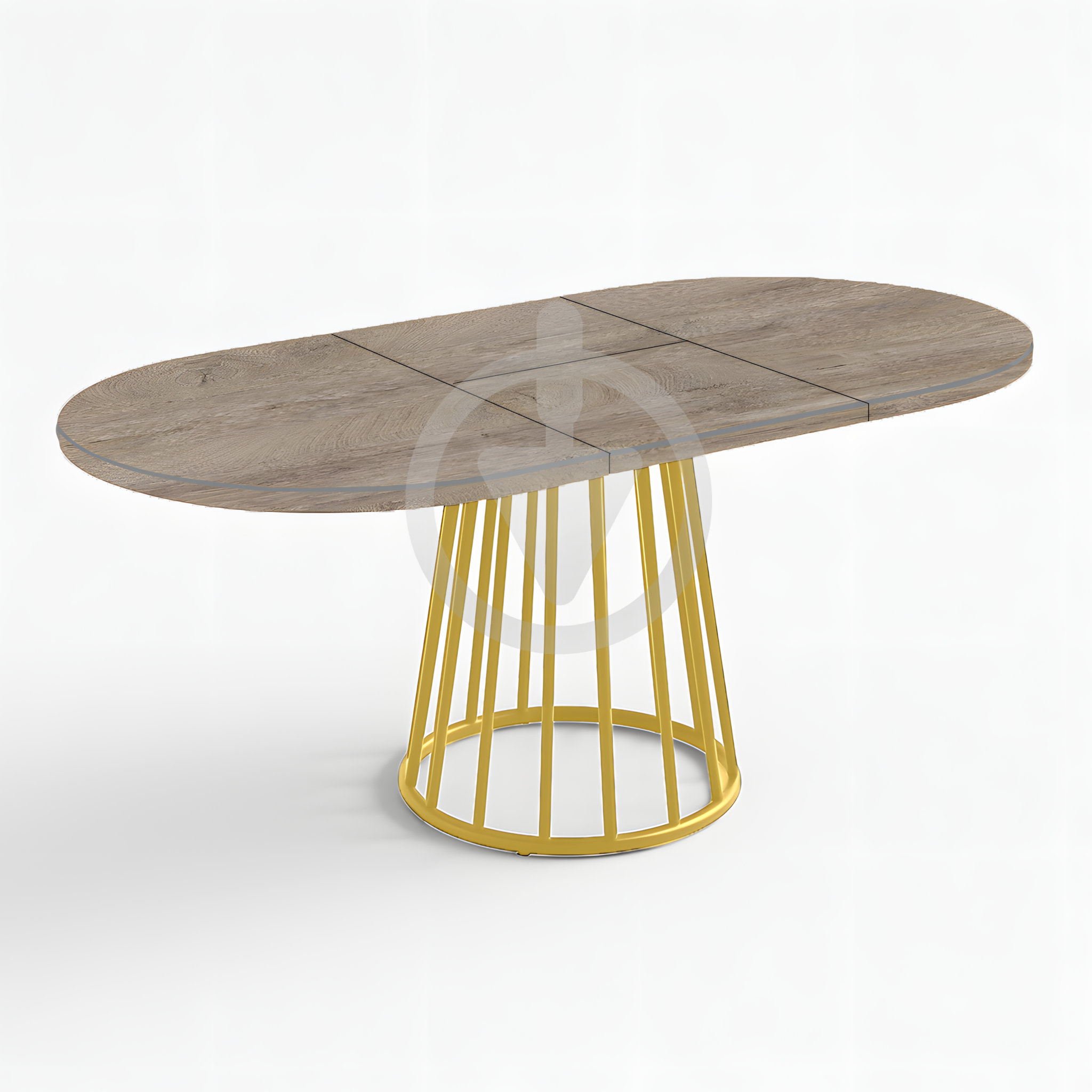 Стол кухонный раскладной RoMax Elegant Slide 80x80/110x80 см Loft Дуб Эндгрейн/Золотой - фото 3 Стол кухонный раскладной RoMax Elegant Slide 80x80/110x80 см Loft Дуб Эндгрейн/Золотой - фото 3