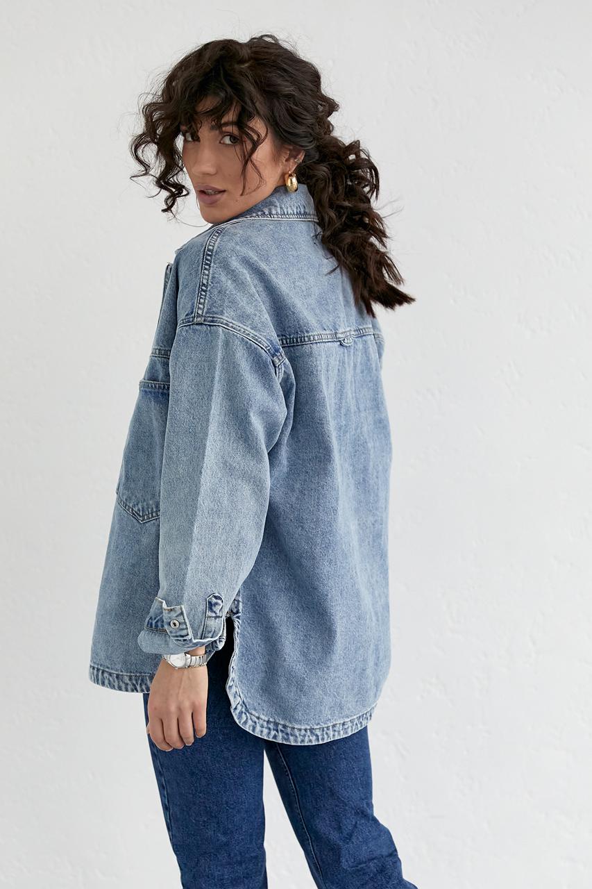 Рубашка L Джинсовый (0653) - фото 5