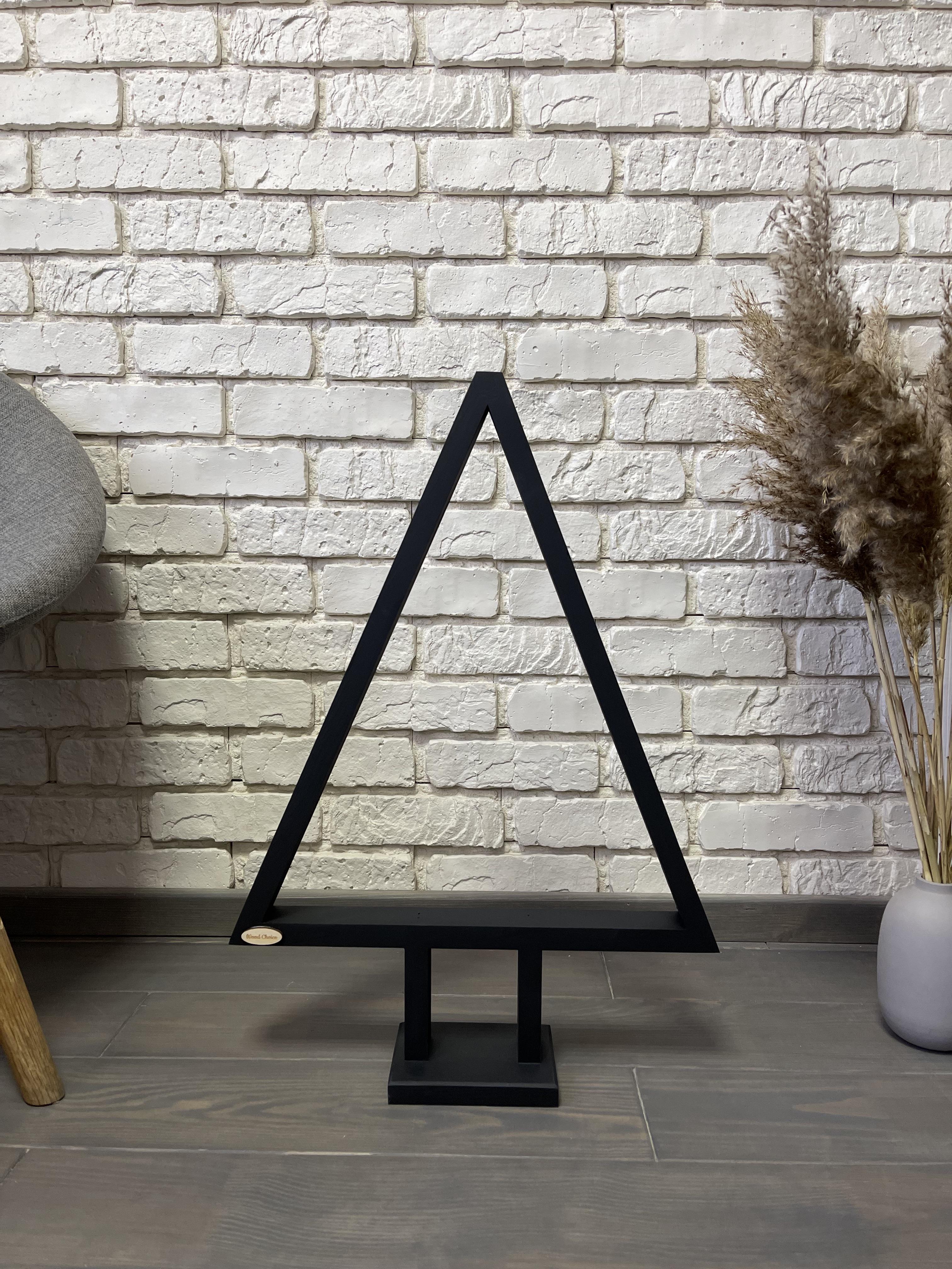 Елка деревянная эко 40х60 см Черный - фото 1 Елка деревянная эко 40х60 см Черный - фото 1