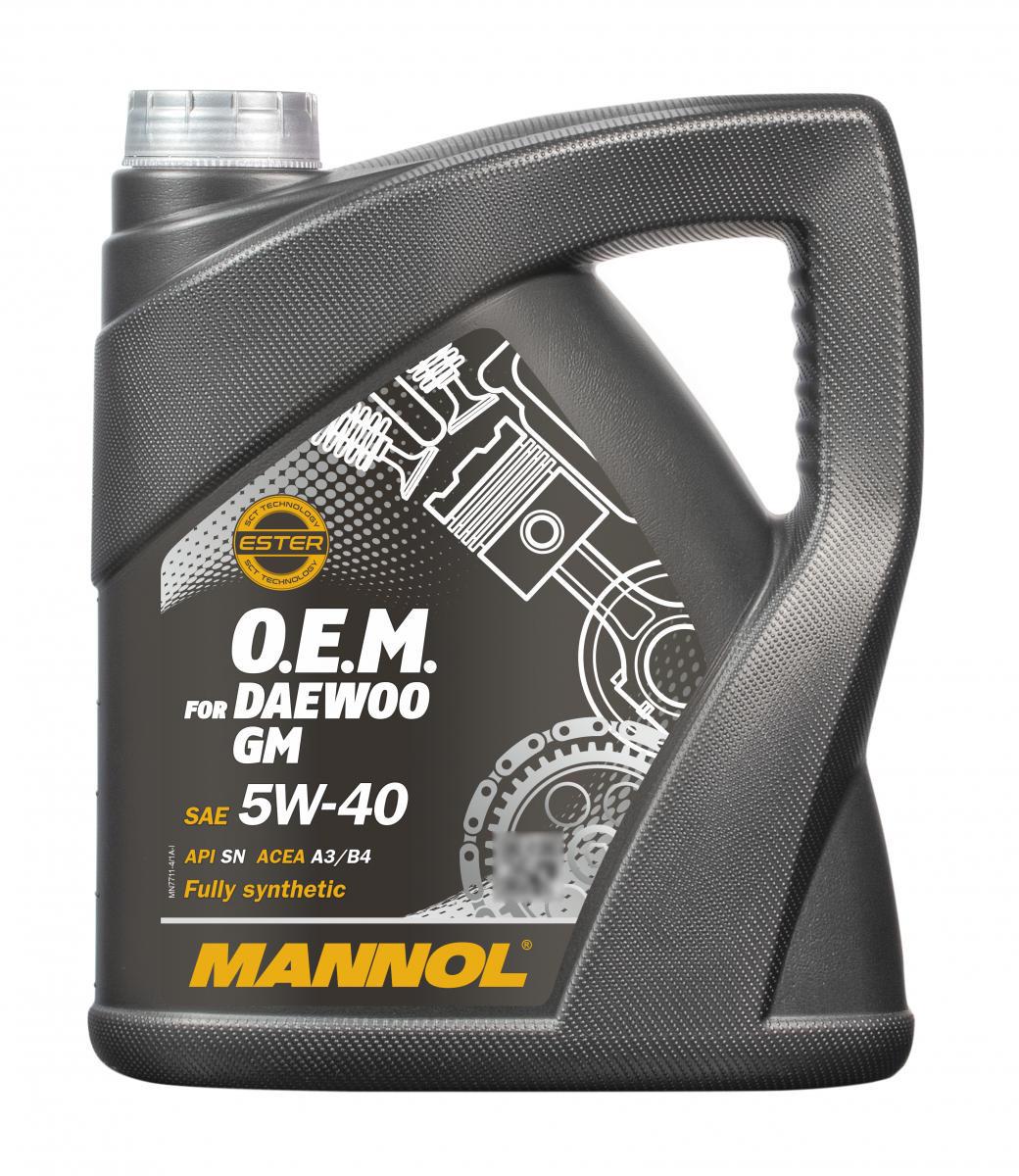 Моторное масло Mannol 7711 O.E.M. for DAEWOO GM 5W-40 4 л (MN7711-4)