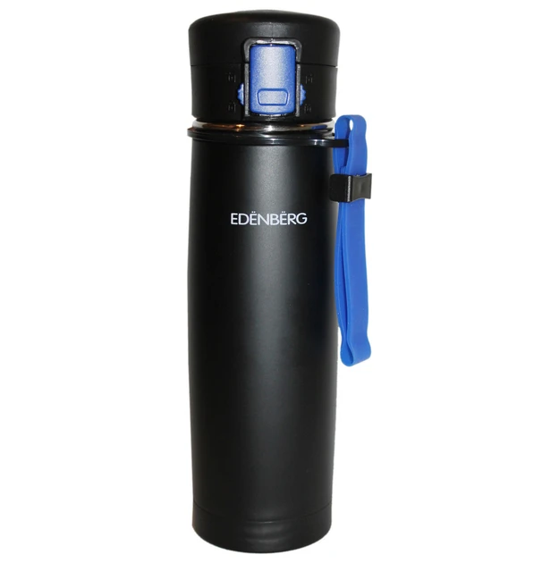 Термокухоль Edenberg EB-628 для автомобіліста/велосипедиста 0,48 л Чорно-синій (MX-00008159M)