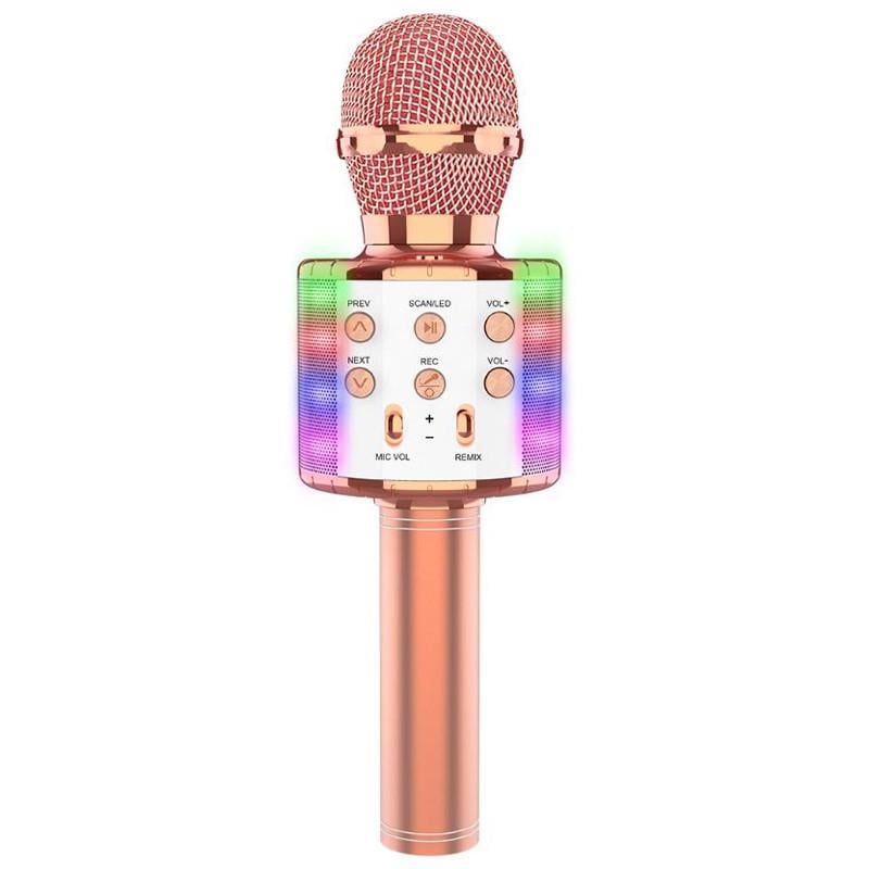 Микрофон-колонка для караоке WS858L Rose Gold (00000074210_2)