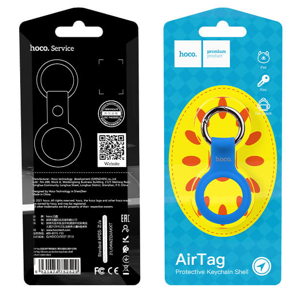 Чохол-брелок для Apple AirTag Hoco protective keychain Blue - фото 2