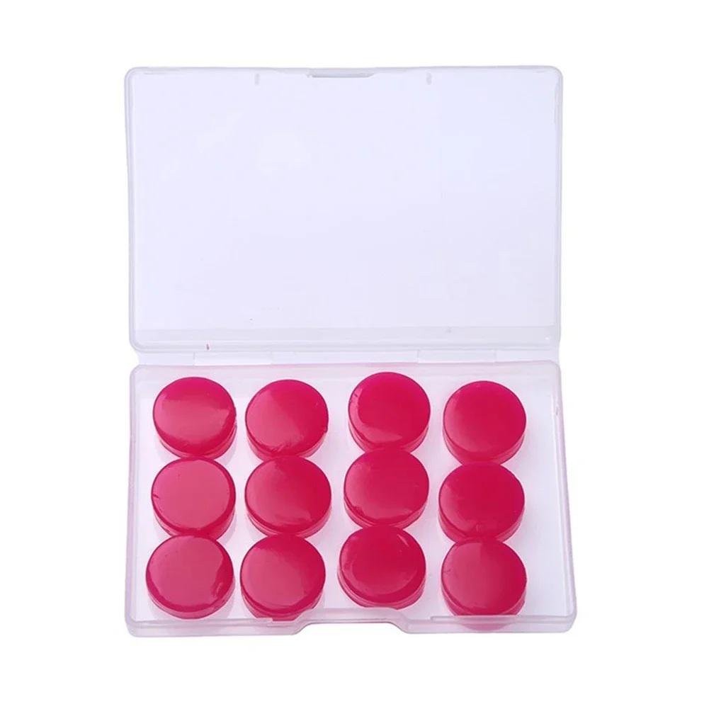 Беруші силіконові BSCR12C м'які які приймають форму комплект 12 шт. в кейсі Red