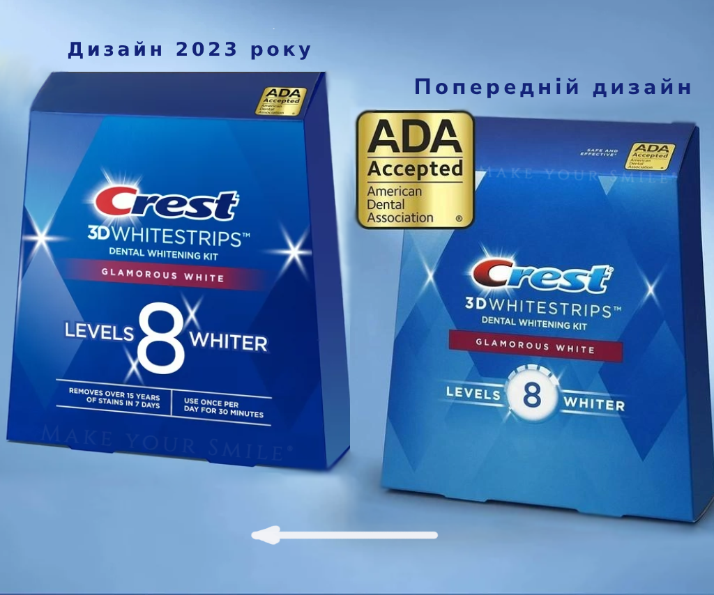 Отбеливающие полоски для зубов Crest 3D White Glamorous Whitestrips 14 пар полосок (00009) - фото 8