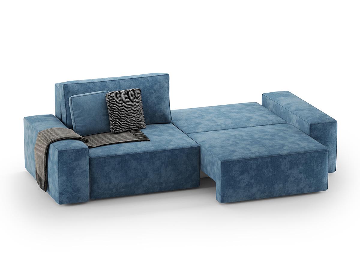 Диван прямой Loft 2 250х105х80 см Синий (Арт.2008) - фото 4 Диван прямой Loft 2 250х105х80 см Синий (Арт.2008) - фото 4