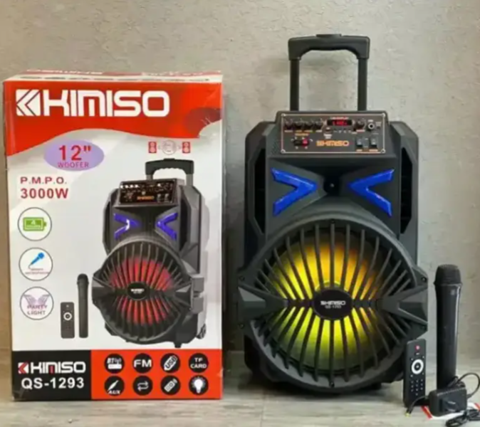 Колонка-чемодан KIMISO QS-1293 60 Вт с аккумулятором 2000 mAh Черный (31633105)