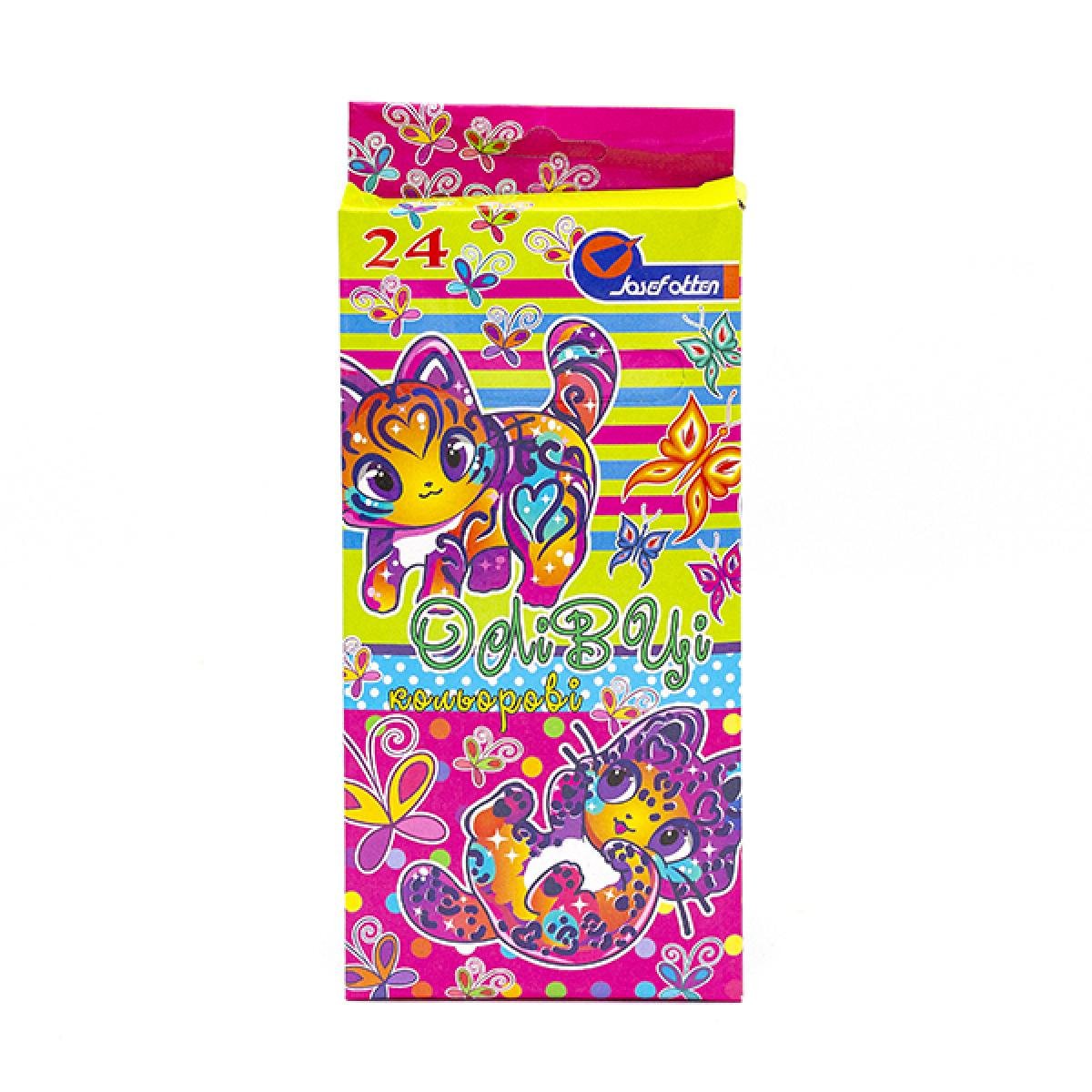 Олівці дерев’яні J. Otten Котики 24 кольори (MTT-161675)