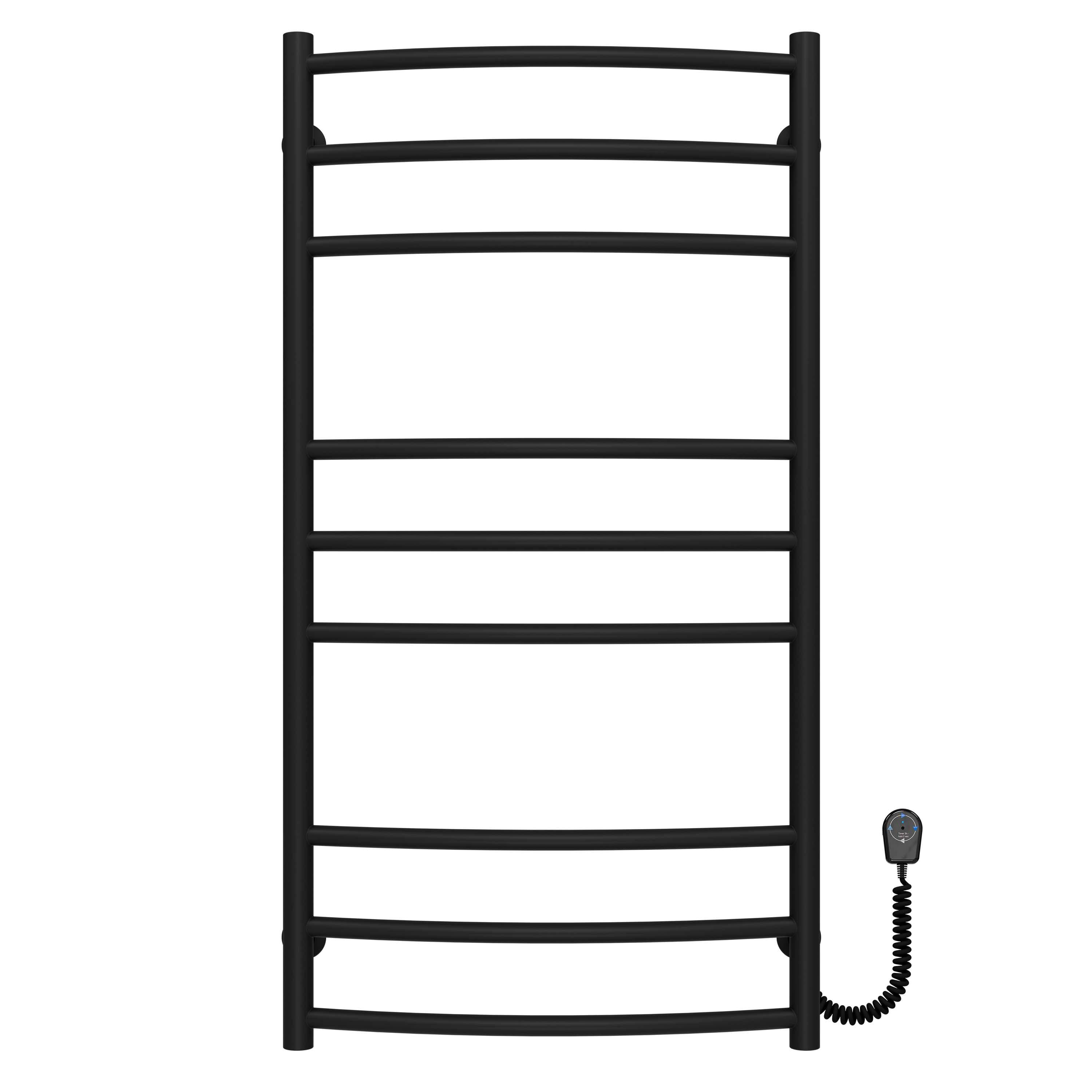 Полотенцесушитель электрический Deffi Классик Элит П9 EF16 правое подключение нержавеющая сталь 500х1000 мм Черный (C.KE.100.50.9.EBR5)