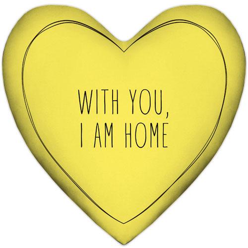Подушка сердце With you I am home 37x37 см (4PS_21L002)