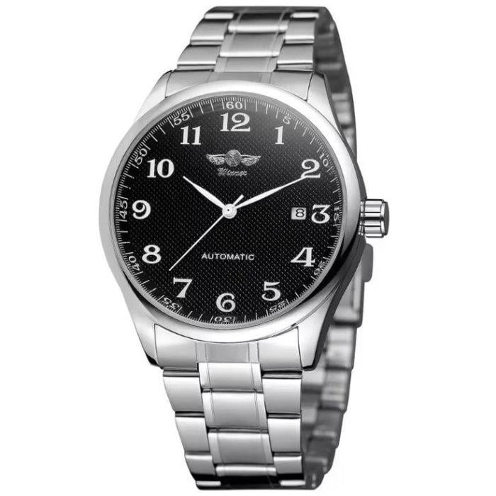 Часы мужские Winner Handsome со стальным корпусом 41х14 мм Серебро (150-96-1036)