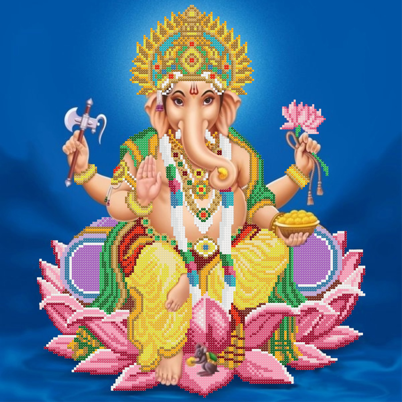 Схема для вышивки бисером Бог Ганеша-слон исполняющий желания Сб-П-20 (1224963478)