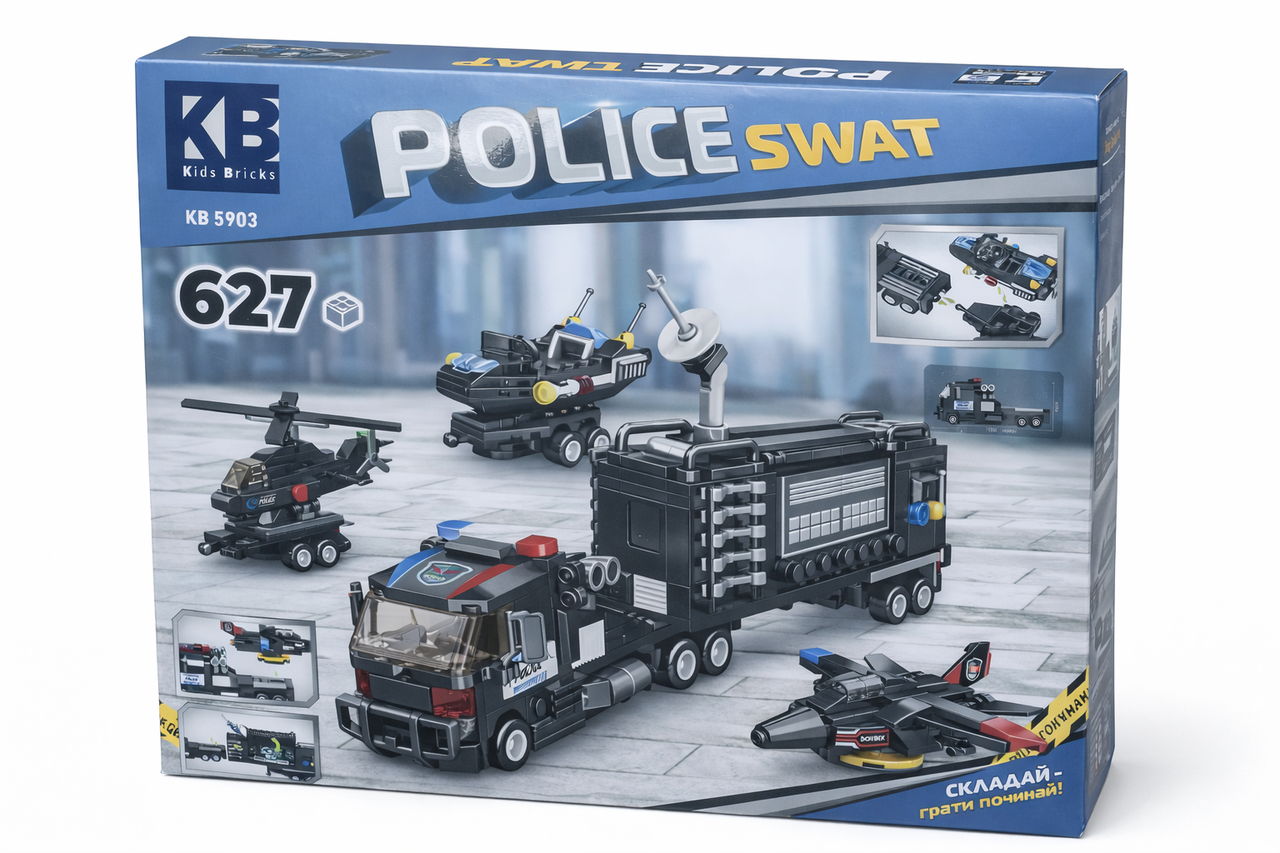 Конструктор Limo Toy KB 5903 Полицейская техника 5в1 SWAT 627 дет. (2726476277) Конструктор Limo Toy KB 5903 Полицейская техника 5в1 SWAT 627 дет. (2726476277)