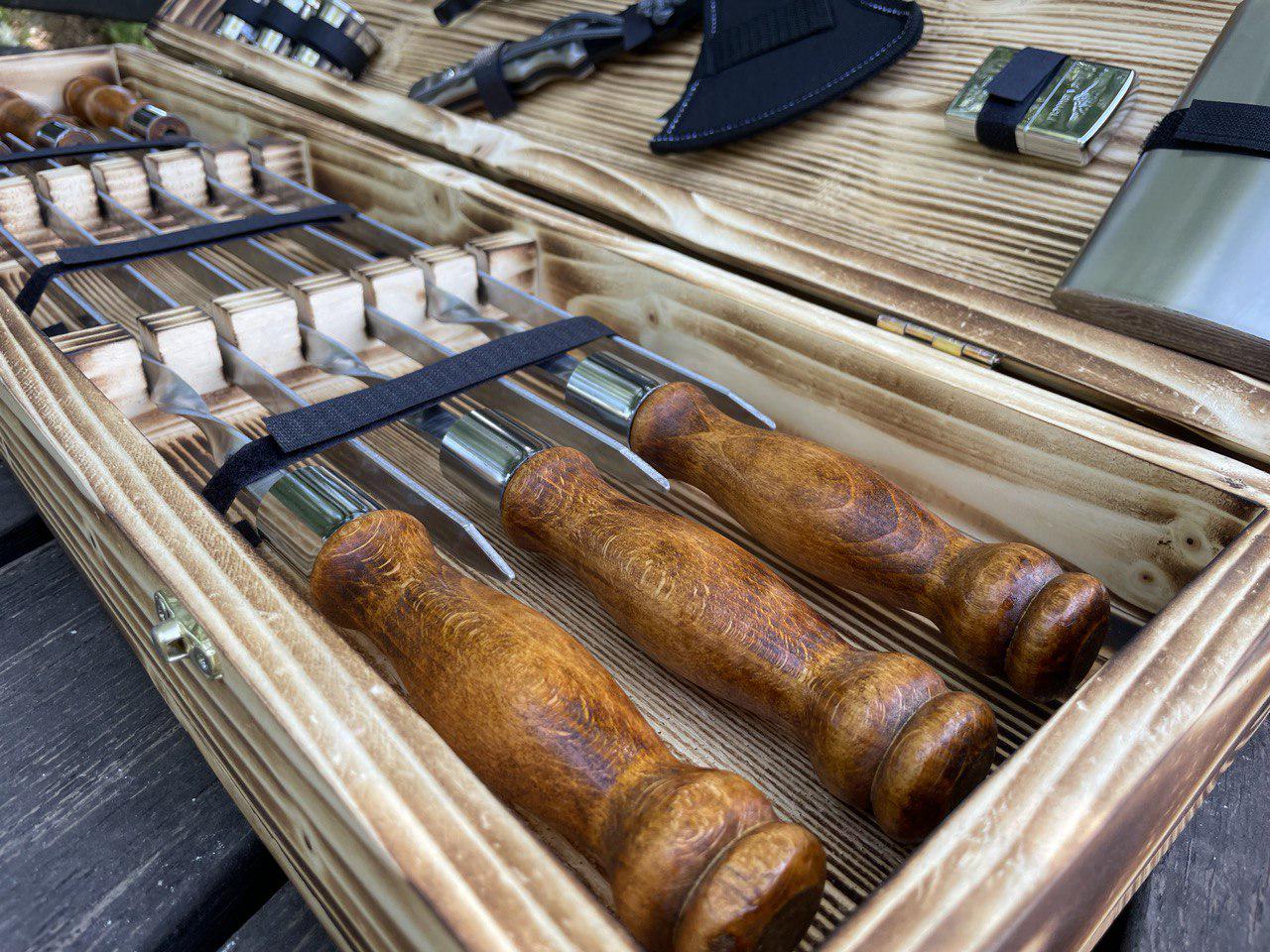 Набір шампурів 3 для шашлику (Україна 3) - фото 5 Набір шампурів 3 для шашлику (Україна 3) - фото 5