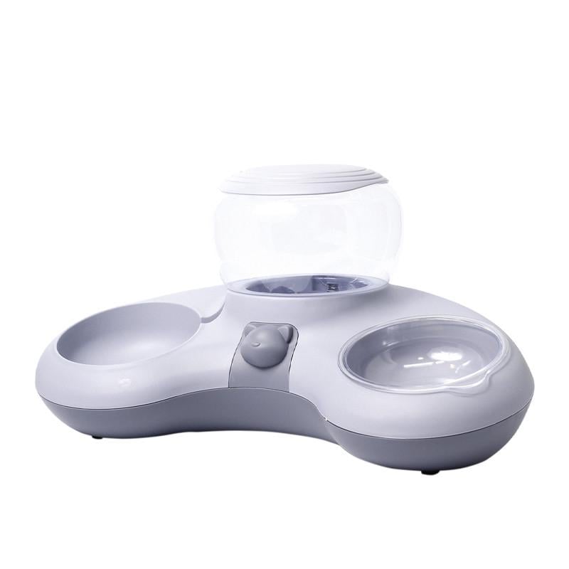 Миска для кошек с поилкой двойная Hoopet 27415 39x16 см Gray (8087333)