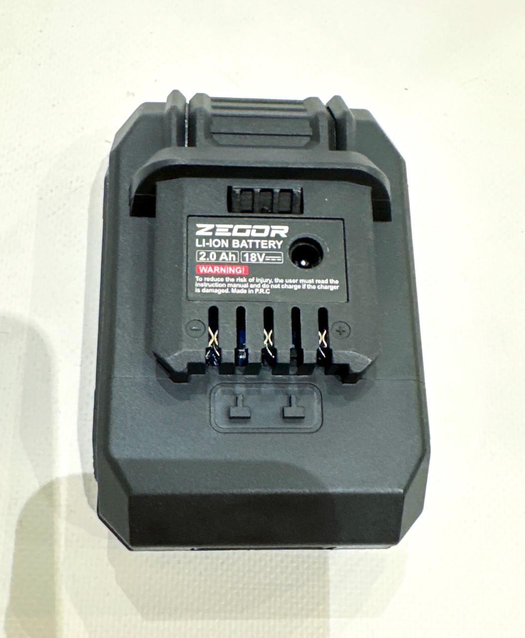 Акумулятор для шурупокрута Zegor BL-2120 18V 2Ah Li-ion (2374130751) - фото 4 Акумулятор для шурупокрута Zegor BL-2120 18V 2Ah Li-ion (2374130751) - фото 4