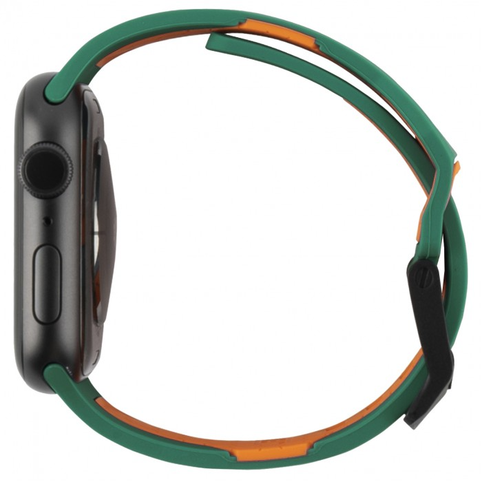 Ремінець для годинника Armorstandart Civilian Silicone Watch Strap для Apple Watch 38/40/41 мм Green/Orange (ARM58394) - фото 2