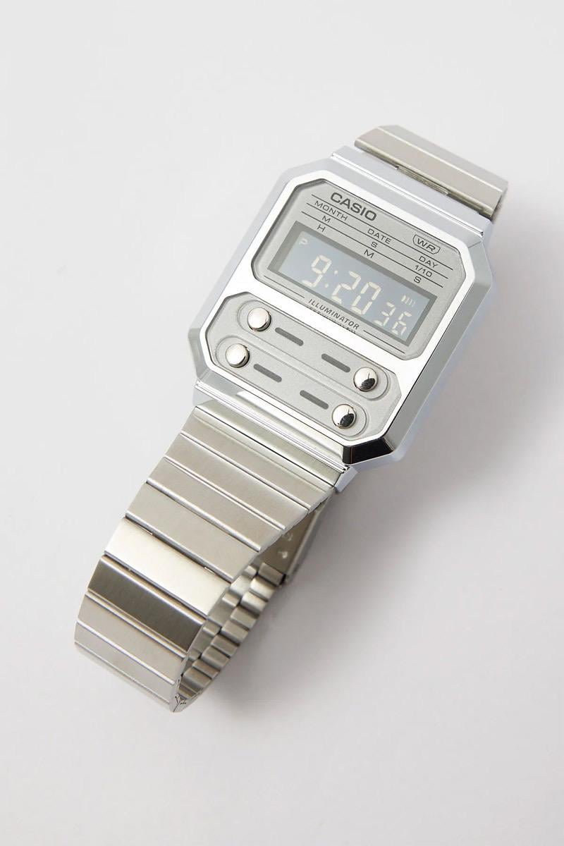 Наручные часы мужские Casio A100WE-7B Серебряный (Ф138) - фото 4