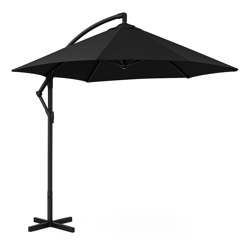Парасоля WCG садова регульована з нахилом та чохол 2,5х2,5 м Чорний