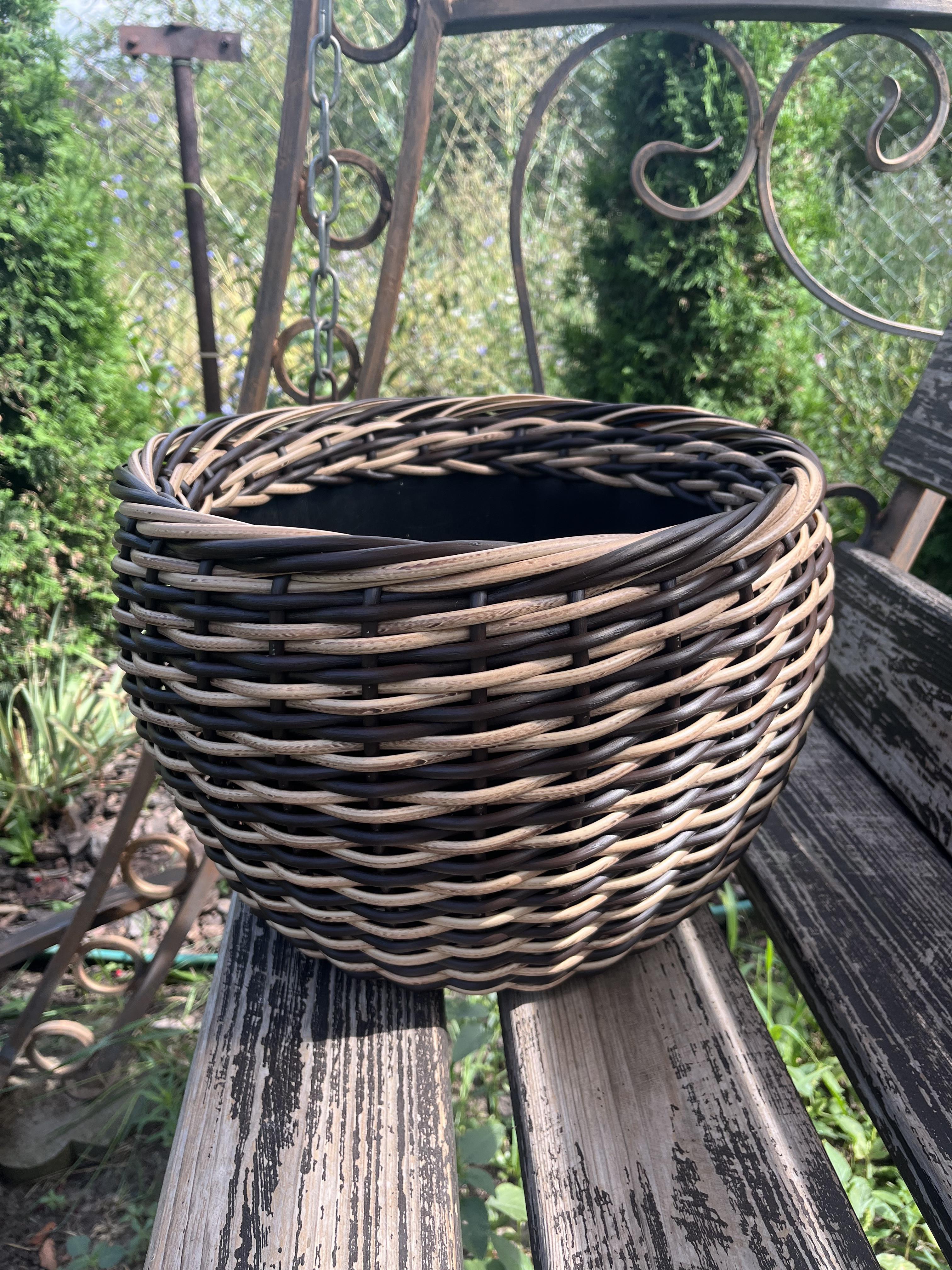 Кашпо для квітів зі штучного ротанга 16 л Комбі (28004516)