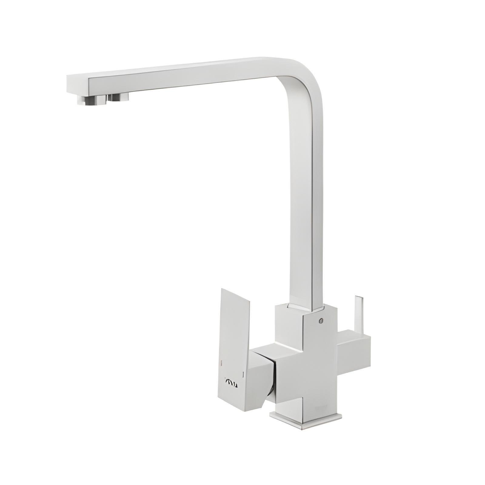 Змішувач для кухні Venta BK813FS з підключенням осмосу двоважільний Хром (SW-92858)