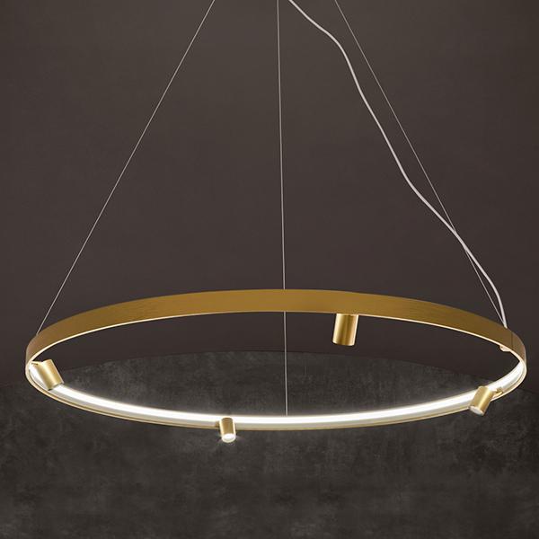 Люстра LED Ring D74 Gold - фото 4