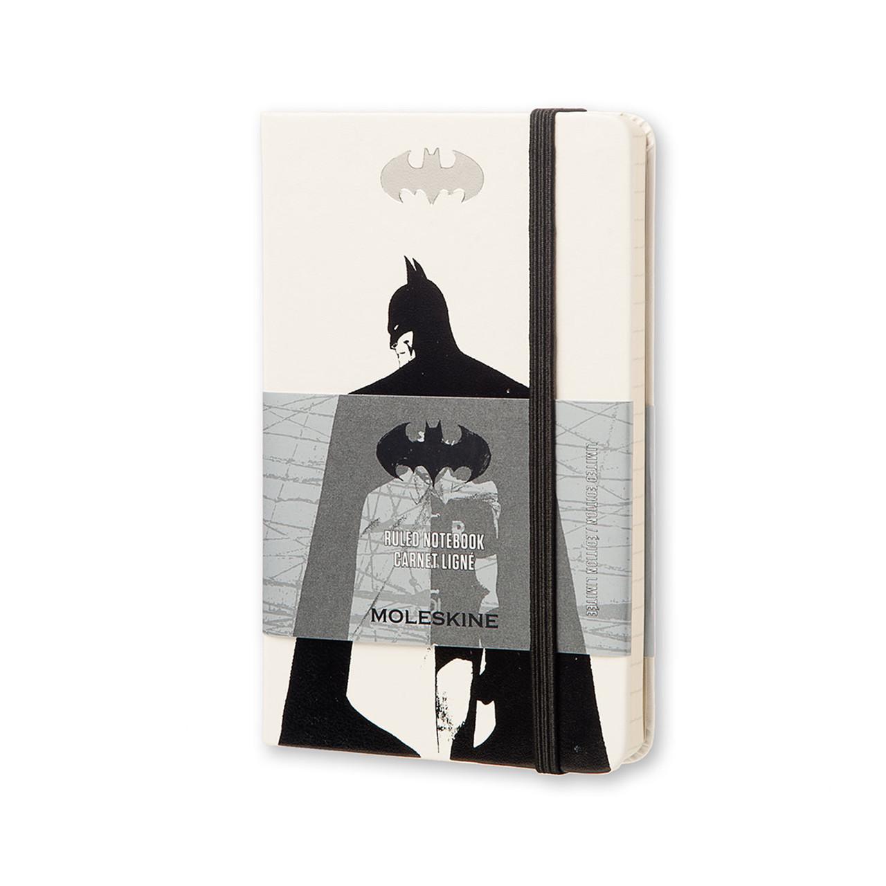 Блокнот Moleskine Limited Batman карманный 192 страницы в линейку 9х14 см Белый