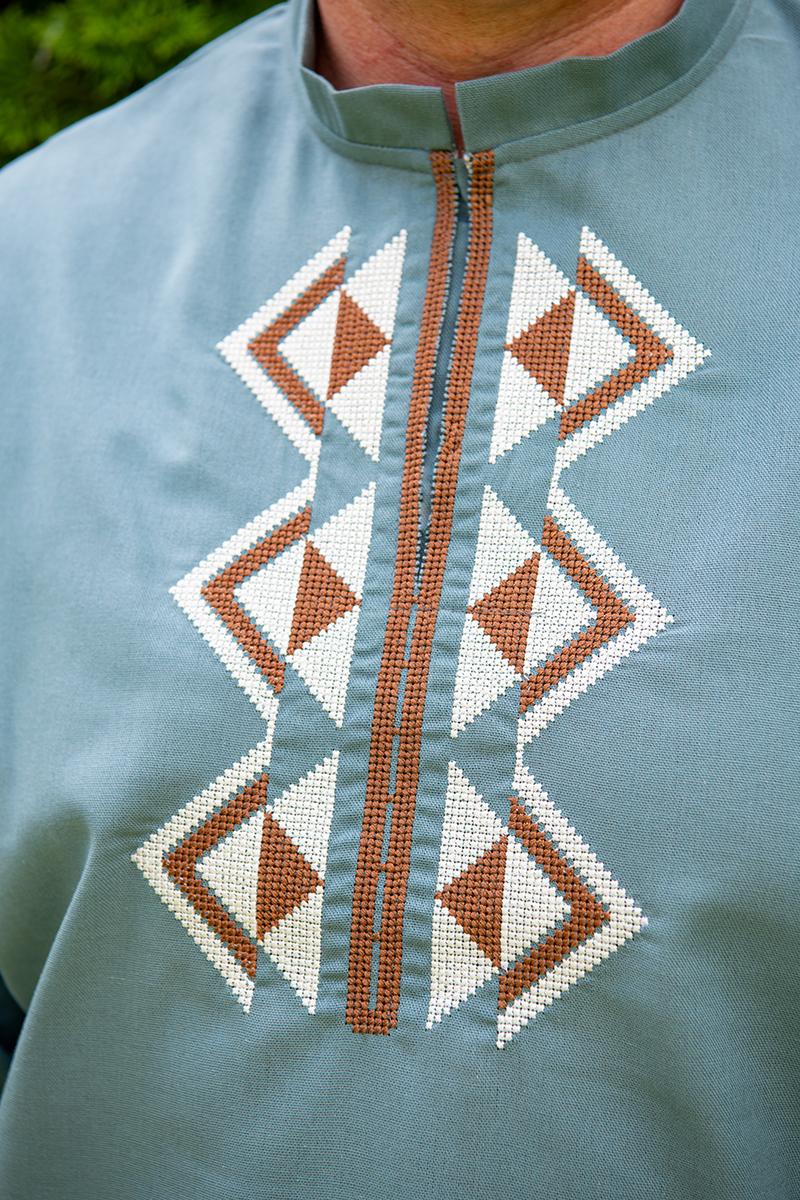 Вышиванка мужская из льна с длинным рукавом 2XL (1851927994) - фото 6 Вышиванка мужская из льна с длинным рукавом 2XL (1851927994) - фото 6