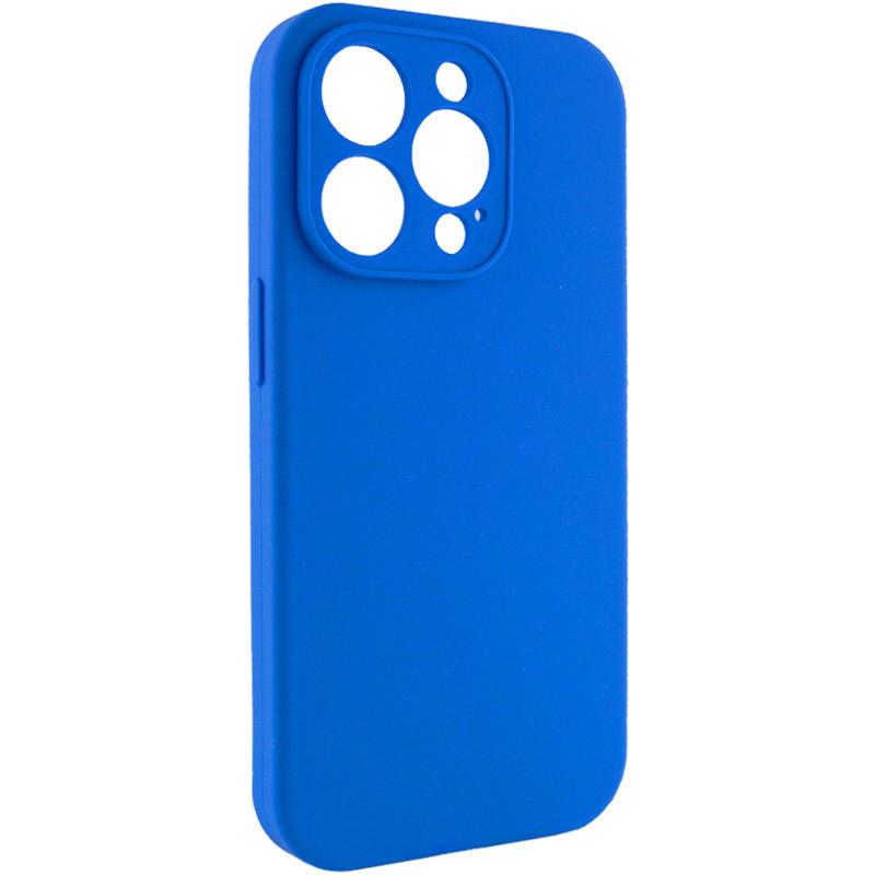 Протиударний чохол Silicone Case Full Camera Protective (AA) NL для Apple iPhone 15 Pro Max (6.7") Синій / Capri Blue - фото 2