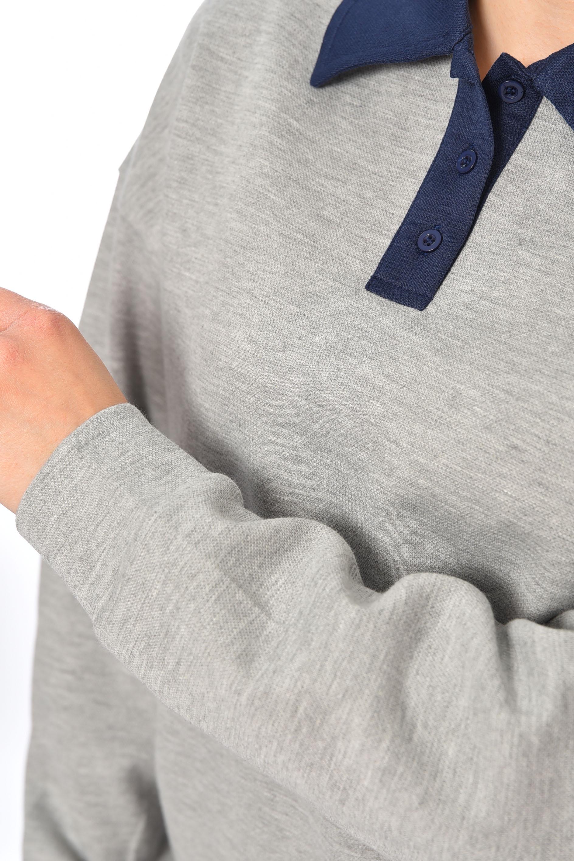 Свитшот женский M-L Серый (195075) - фото 4 Свитшот женский M-L Серый (195075) - фото 4