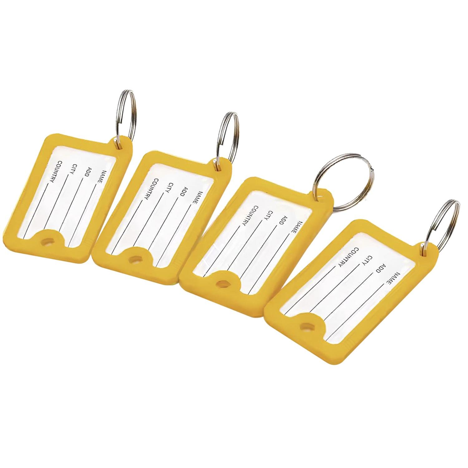 Брелок-бирка для ключей GDragon Home с надписью пластик 10 шт. Оранжевый (98_2_10_4) - фото 1