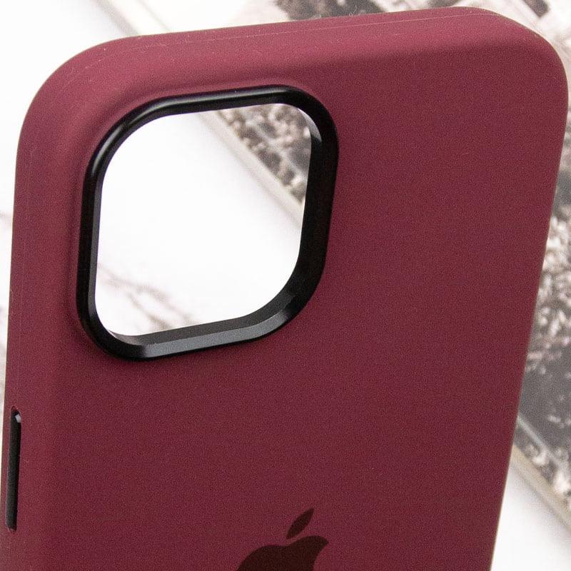 Протиударний чохол Silicone Case Metal Buttons (AA) для Apple iPhone 12 Pro Max (6.7") Бордовий / Plum - фото 8