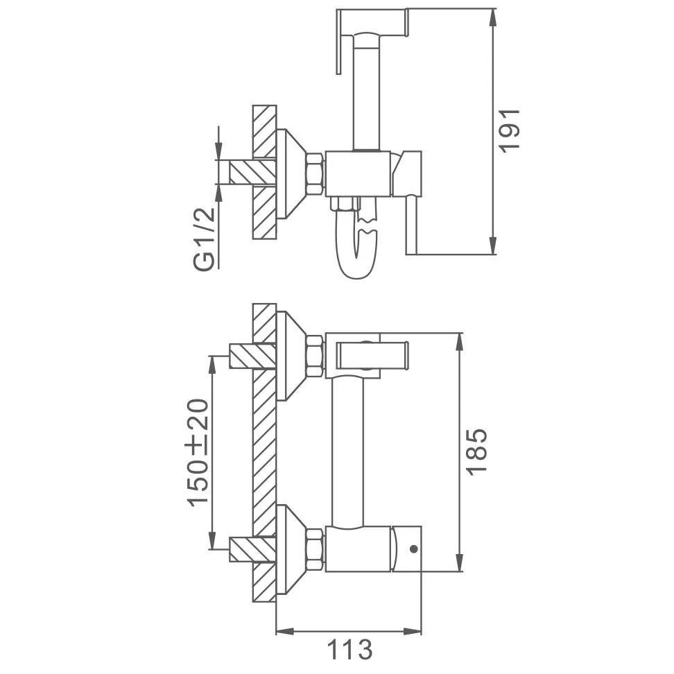 Гігієнічним душем із змішувачем Frap F7503-6 Чорний - фото 3 Гігієнічним душем із змішувачем Frap F7503-6 Чорний - фото 3