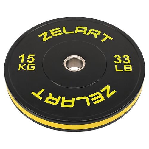 Бамперные диски резиновые Zelart Bumper Plates TA-4790-15 15 кг Черно-желтый (TA-4790-15)