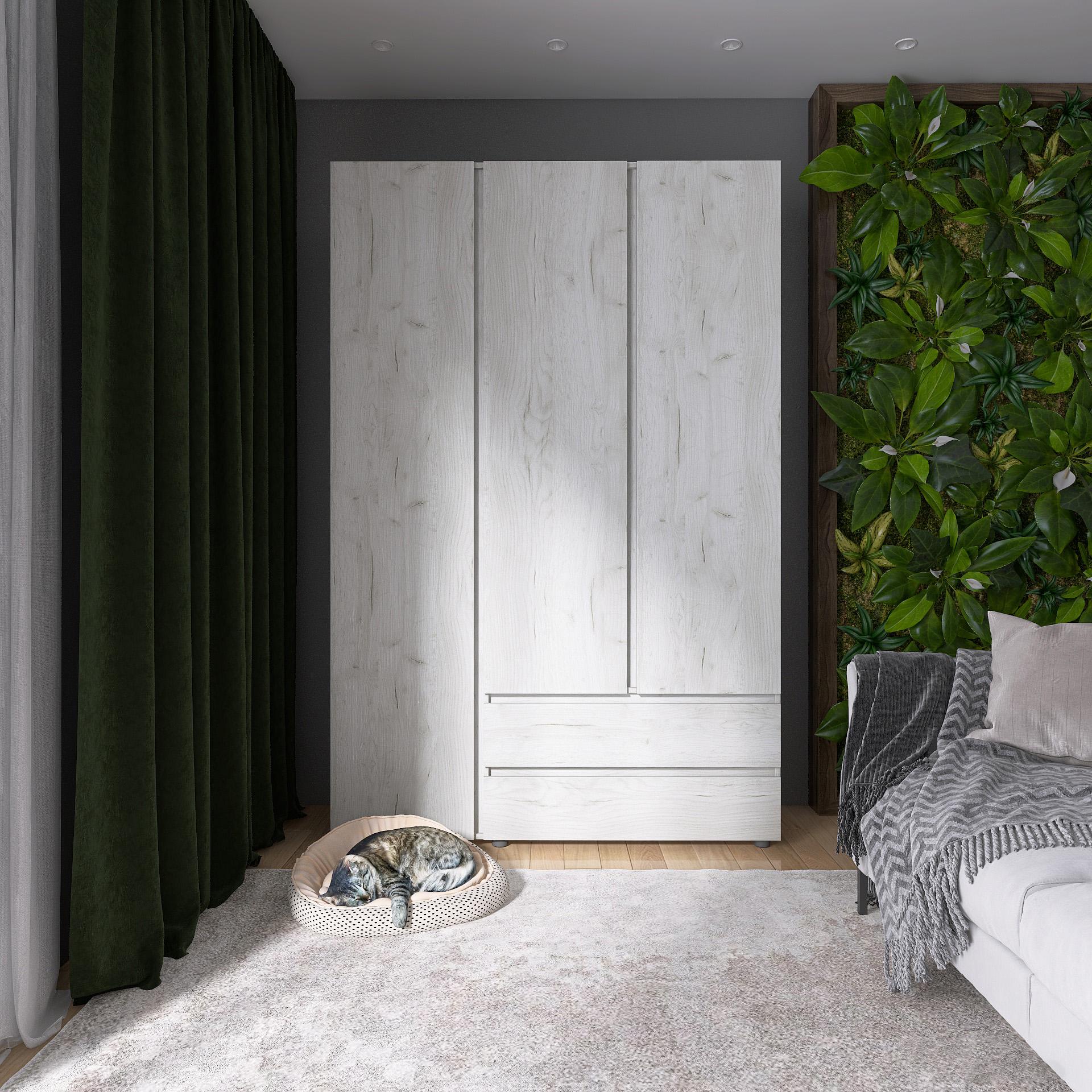 Шкаф Everest Лайт ШЛ-3 1365х500х2080 мм Крафт белый (11412) - фото 2 Шкаф Everest Лайт ШЛ-3 1365х500х2080 мм Крафт белый (11412) - фото 2